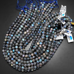 AAA Natural Rainbow Blue Golden Purple Red Orange Green Labradorite 6mm 8mm 10mm Round Beads Nothing But Fire Superior Quality 15.5" Strand