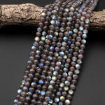 Extremely Rare! Natural Red Labradorite 4mm 6mm 8mm 10mm Round Beads High Quality AAA grade Blue Red Natural Labradorite 15.5" Strand