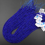 AAA+ Micro Faceted Natural Blue Lapis Round Beads 2mm 3mm 4mm 6mm Laser Diamond Cut Gemstone 15.5" Strand