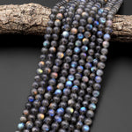 AAA Natural Rainbow Blue Golden Purple Red Orange Green Labradorite 4mm 6mm 8mm 10mm Round Beads 15.5" Strand