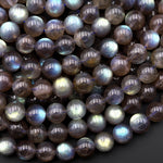 Extremely Rare! Natural Red Labradorite 4mm 6mm 8mm 10mm Round Beads High Quality AAA grade Blue Red Natural Labradorite 15.5" Strand