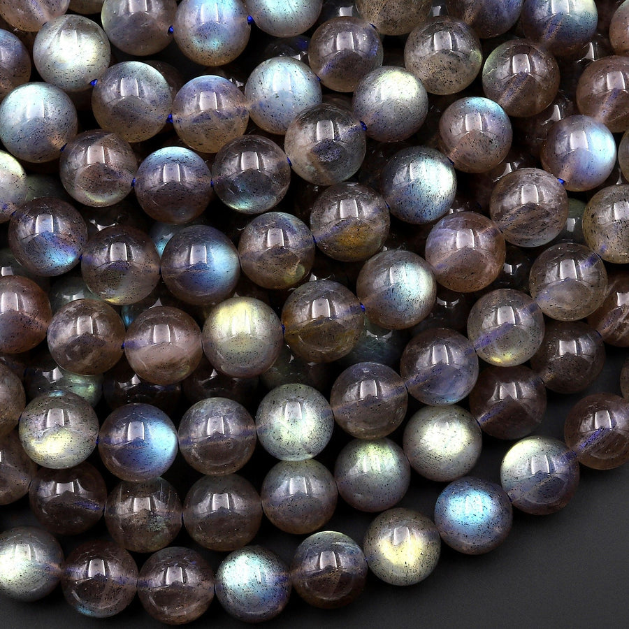 Extremely Rare! Natural Red Labradorite 4mm 6mm 8mm 10mm Round Beads High Quality AAA grade Blue Red Natural Labradorite 15.5" Strand