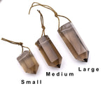 Natural Smoky Quartz Pendant Side Drilled Point Tower Pendulum Gemstone Crystal Focal Bead