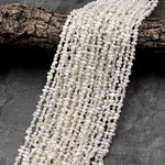 Small White Keishi Pearl Real Genuine Natural Freshwater Pearl 15.5" Strand