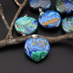 AAA Natural Shattuckite Heart Gemstone Pendant Malachite Chrysocolla Azurite From the Old Arizona Copper Mine