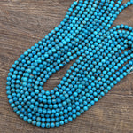 Natural Arizona Blue Turquoise 4mm 6mm 7mm 8mm 7mm 10mm Round Beads Real Genuine Turquoise Gemstone 15.5" Strand