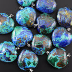 AAA Natural Shattuckite Heart Gemstone Pendant Malachite Chrysocolla Azurite From the Old Arizona Copper Mine