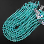 AAA Natural Russian Amazonite Beads 6mm 8mm 10mm Round Beads Sea Blue Green Gemstone Beads 15.5" Strand