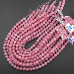 AAA Rare Mauve Pink Madagascar Natural Rose Quartz 8mm 9mm 10mm 12mm 14mm Round Beads 15.5" Strand