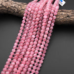 AAA Rare Mauve Pink Madagascar Natural Rose Quartz 8mm 9mm 10mm 12mm 14mm Round Beads 15.5" Strand