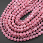 AAA Rare Mauve Pink Madagascar Natural Rose Quartz 8mm 9mm 10mm 12mm 14mm Round Beads 15.5" Strand