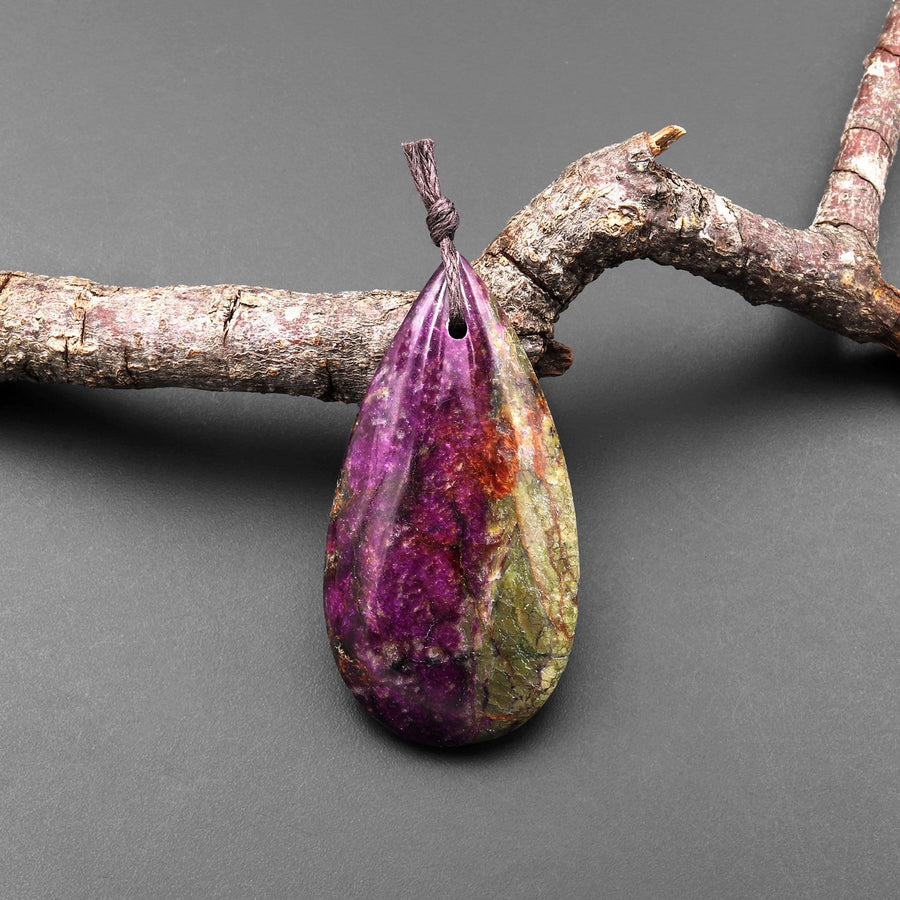 Natural Atlantisite Stichtite Teardrop Pendant Gemstone From Australia
