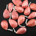 AAA Gemmy Natural Red Rhodochrosite Teardrop Gemstone Pendant from Argentina
