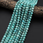 Natural Russian Amazonite Beads 6mm 8mm 10mm 12mm Round Beads Sea Blue Green Gemstone Beads 15.5" Strand