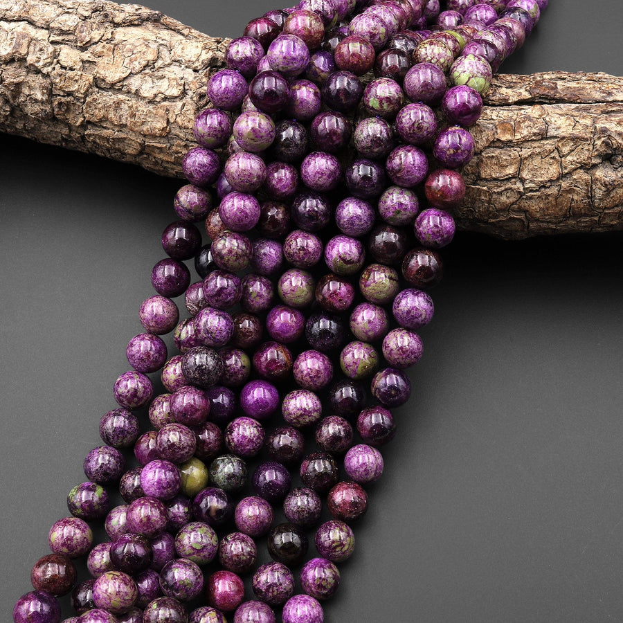 AAA Natural Purple Atlantisite Stichtite Beads 9mm 10mm 11mm 15.5" Strand