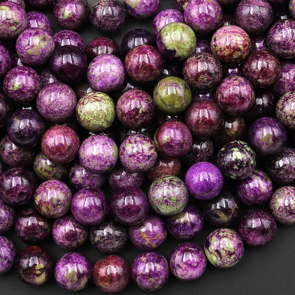 AAA Natural Purple Atlantisite Stichtite Beads 9mm 10mm 11mm 15.5" Strand