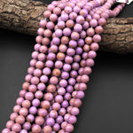 Real Genuine Natural Violet Purple Phosphosiderite 4mm 6mm 7mm 8mm 10mm Smooth Round Beads 15.5" Strand