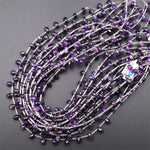 Faceted Natural Purple Amethyst Teardrop Briolette Beads Good for Earrings 9x6mm 15.5" Strand