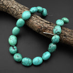 Large Natural Blue Green Turquoise Nugget Beads Genuine Real Turquoise Gemstone 15.5" Strand B0444