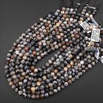 Rare Natural Sunstone Moonstone With Silvery Flashes 5mm 6mm 8mm 10mm 12mm 13mm 14mm Round Beads Gemstone 15.5" Strand