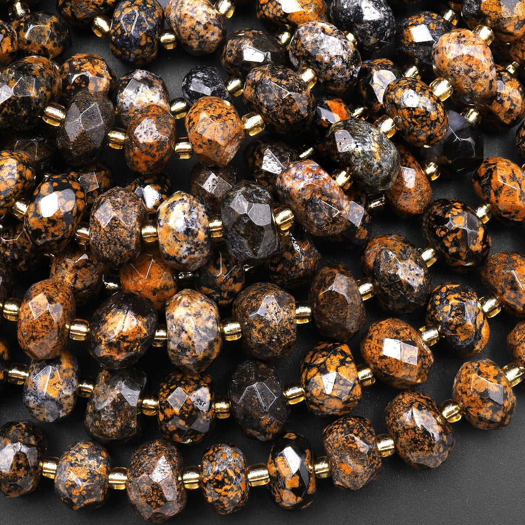 Natural Afican Brown Opal Beads Faceted Rondelle Wheel 10mm 15.5" Strand