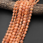 Natural Peach Aventurine Beads Faceted 10mm Coin Gemstone 15.5" Strand