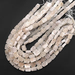 Natural Rock Crystal Quartz Druzy Raw Drusy Rectangle Beads 15.5" Strand