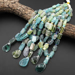 Genuine Ancient Roman Glass Tube Beads Teardrop Pendant Set Antique Vintage 16.5" Strand