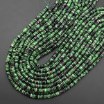 Natural Ruby Zoisite 6mm Smooth Thin Rondelle Beads 15.5" Strand