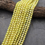 Yellow Freshwater Pearl 6mm Off Round Beads 15.5" Strand