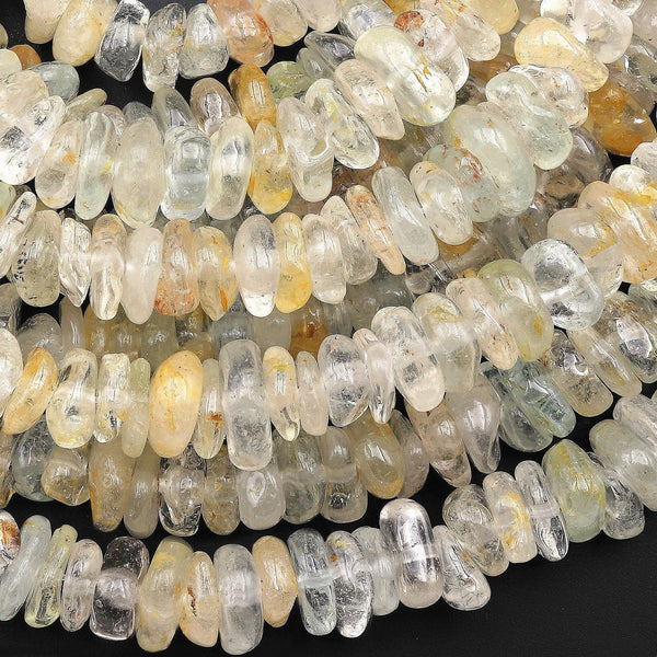 15" Strand Of 8mm Round Natural Yellow South American Topaz Loose Beads - AAA Quality