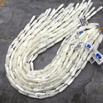 AAA Iridescent Natural White Mother of Pearl Shell Long Smooth Teardrop Beads 20mm 15.5" Strand