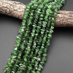 Natural Canadian Jade Freeform Rondelle Beads 15.5" Strand