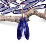 Natural Blue Sodalite Teardrop Earring Pair Matched Gemstone Beads