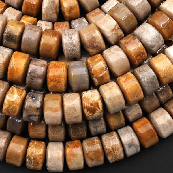 thumbnail image 2 of Coral Gemstone Rondelle Beads – Spacer Beads For Jewelry Making, Assorted Colors, 25+ Pieces By Gem-inside 2 of 5