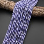 Real Genuine Natural Tanzanite 4mm Smooth Round Beads Gemstone 15.5" Strand