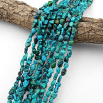 Natural Turquoise Freeform Raw Nugget Beads Untreated Genuine Real Stunning Blue Green Turquoise Gemstone 15.5" Strand