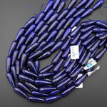 Long Blue Lapis Smooth Teardrop Beads 10x30mm 15.5" Strand