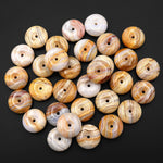 AAA Natural Mexican Crazy Lace Donut Pendant Focal Bead 20mm 24mm