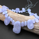 Rare Natural Blue Chalcedony Druzy Drusy Beads Hand Cut Freeform Teardrop Side Drilled Gemstone Crystal Beads 15.5" Strand