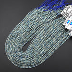 Natural Bicolor Green Blue Kyanite Faceted 2mm Cube Beads Gemstone 15.5" Strand