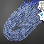 Natural Silvery Blue Kyanite Faceted 2mm Cube Beads Gemstone 15.5" Strand