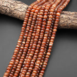 Rare AAA Natural Brown Rhodochrosite Smooth 6mm 8mm 10mm 12mm Rondelle Beads 15.5" Strand