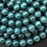 Rare AAA Natural Guatemalan Blue Green Jade 6mm 8mm 10mm Round Beads 15.5" Strand