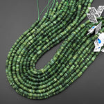 Real Genuine Natural Green Russian Siberian Jade Smooth 6mm Thin Rondelle Beads 15.5" Strand