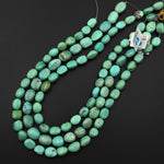 Genuine Natural Green Turquoise Nugget Beads 10mm 12mm 14mm 15.5" Strand