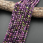 AAA Faceted Natural Purple Atlantisite Stichtite Beads 6mm 8mm 15.5" Strand