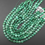 Natural Green Aventurine Beads Faceted 10mm Coin Gemstone 15.5" Strand