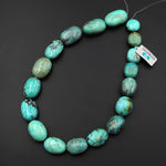 Genuine Natural Lake Blue Turquoise Nugget Beads 16mm 28mm 15.5" Strand B0598