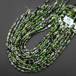 Natural Canadian Green Jade Faceted Oval Beads Gemstone 15.5" Strand